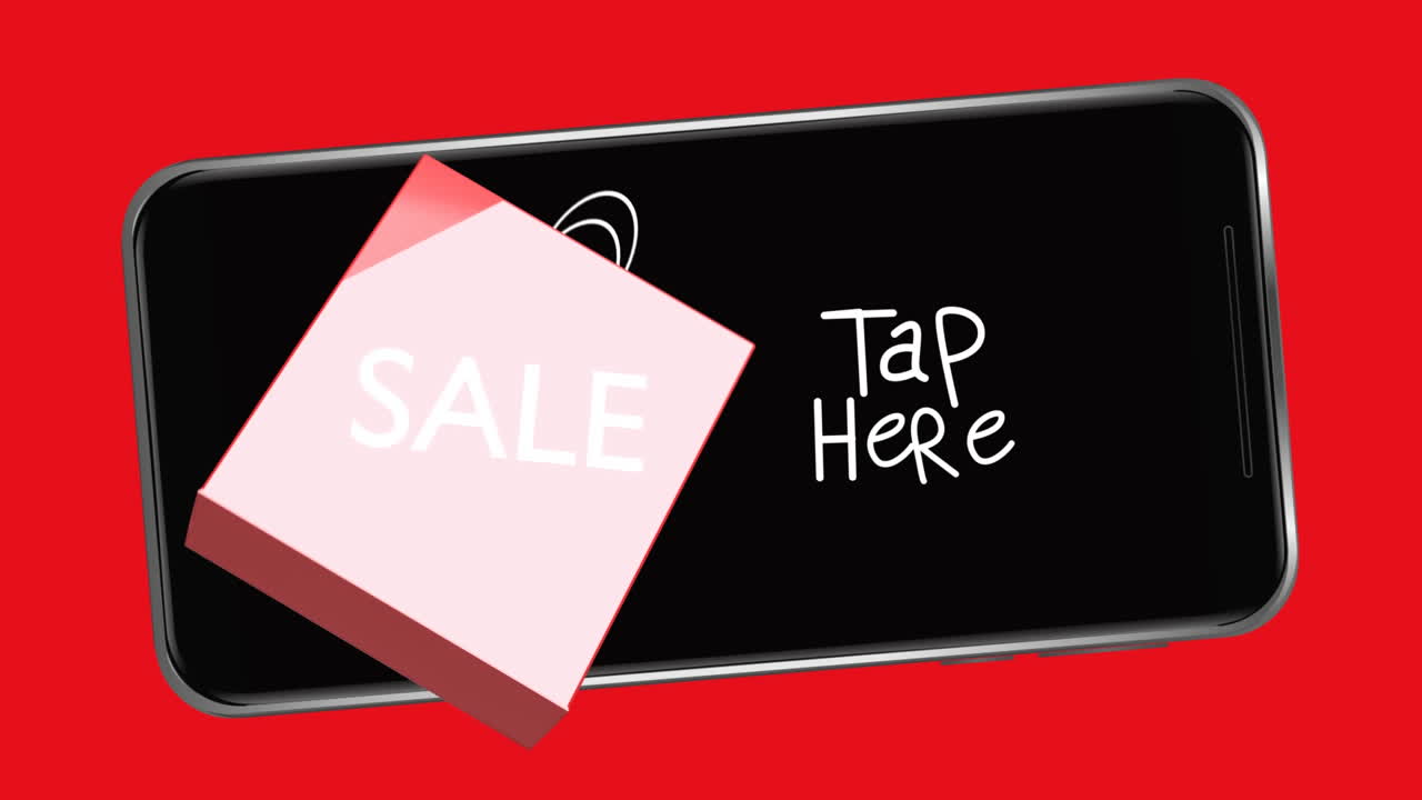 단어의 애니메이션은 스마트 폰의 화면에서 여기  ⁇ 박이는  ⁇ 러