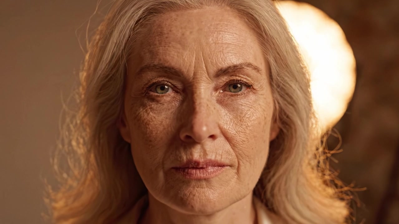 Una Trasformazione Accattivante: Il Viaggio di una Donna nel Tempo, che Mostra Saggezza, Grazia e il Passaggio degli Anni Attraverso Due Potenti Immagini.