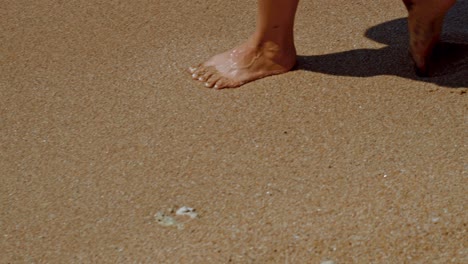 woman walking on the beach