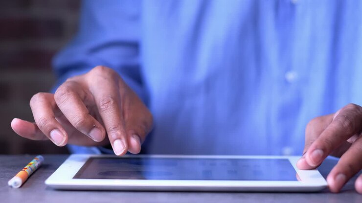 Person Using a Tablet