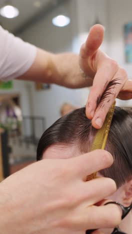 haircut at the salon