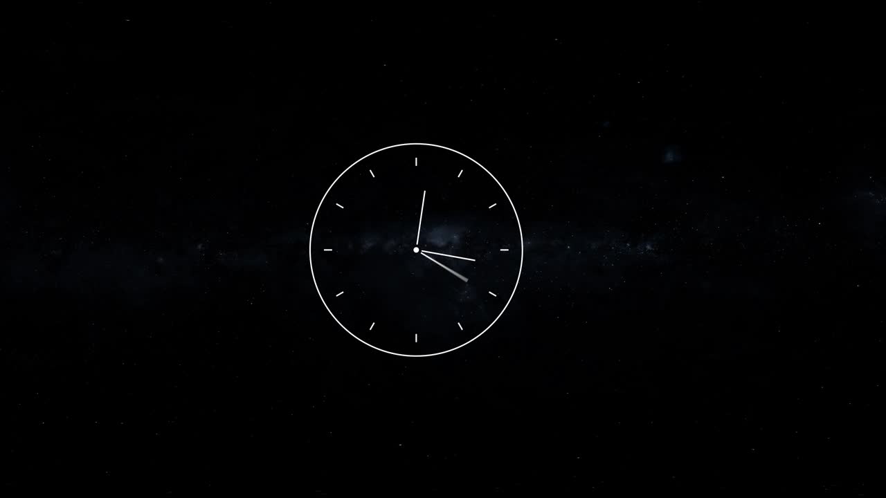 Time clock isolated icon for watch design. Clock icon in flat style, timer on black background. Business watch.