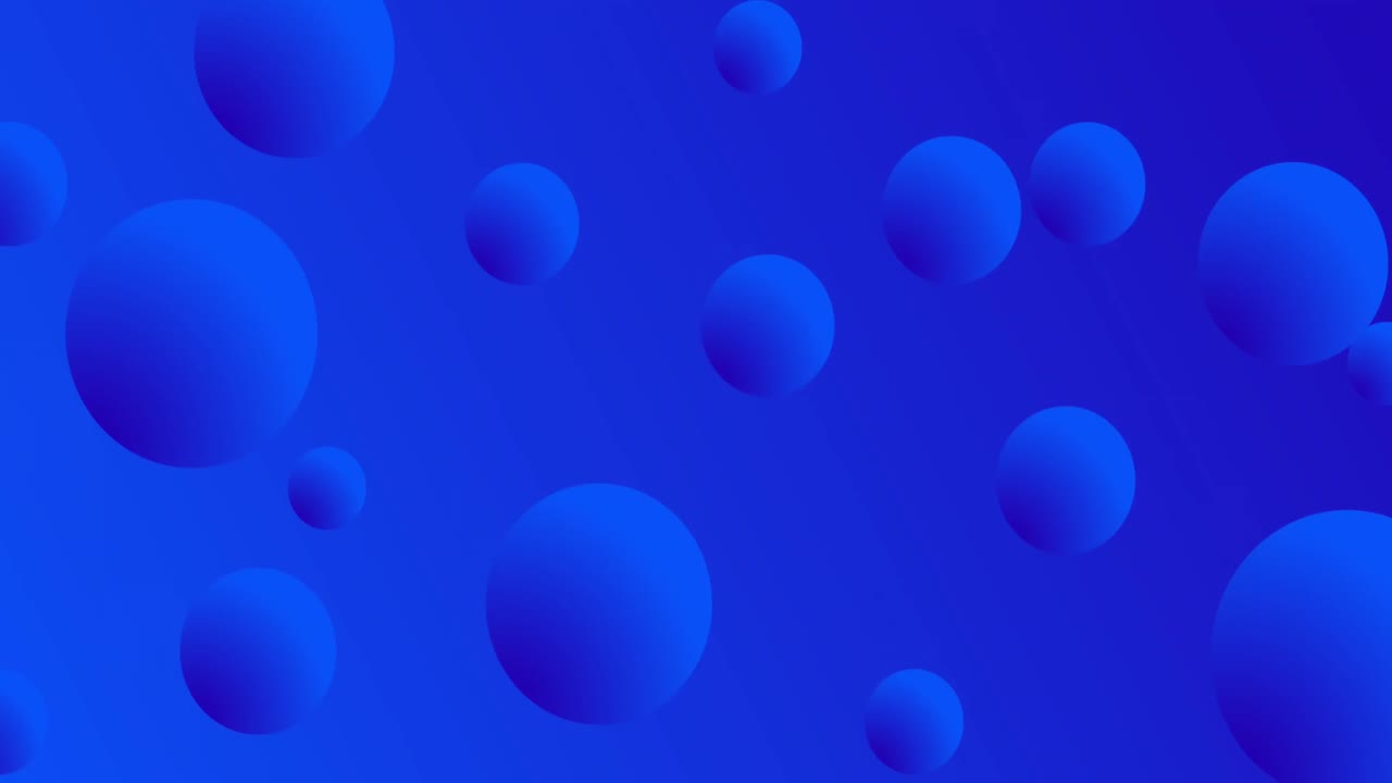 Animation of boom text on retro speech bubble over spheres on blue background