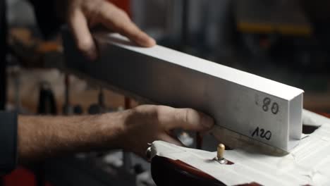 guitar neck setup and alignment in a workshop