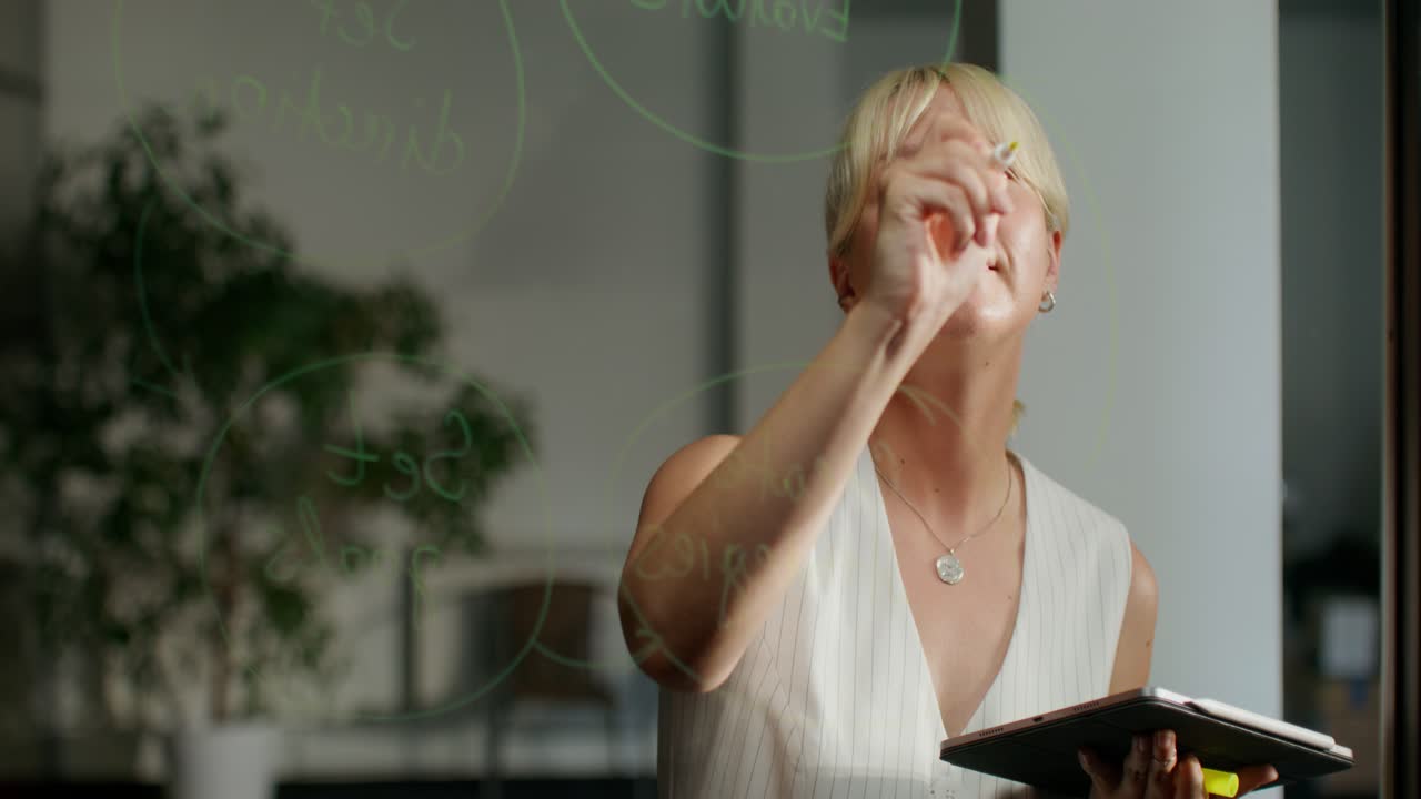 비즈니스 우먼 브레인스토밍