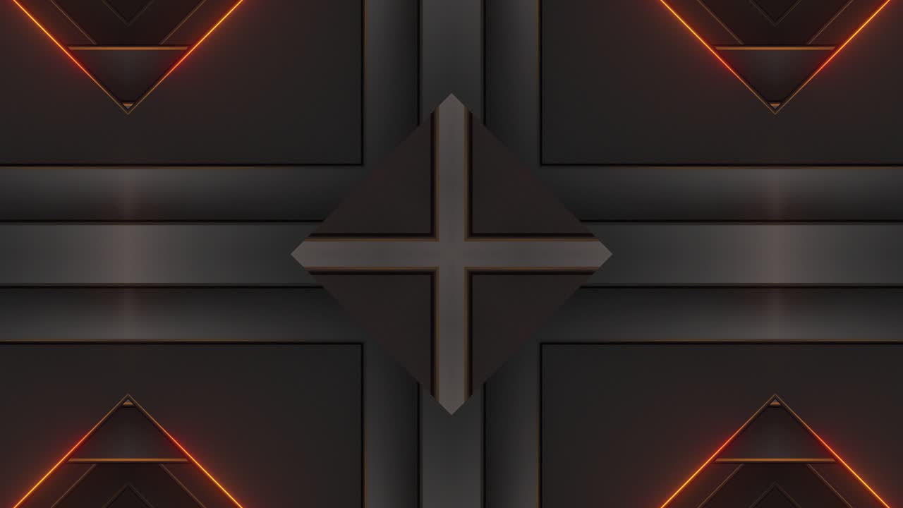 Dark Geometric Abstract Pattern with Glowing Lines