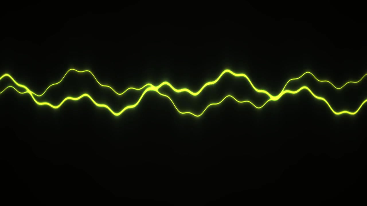 Dynamic Green Waveform Oscillating on a Black Background
