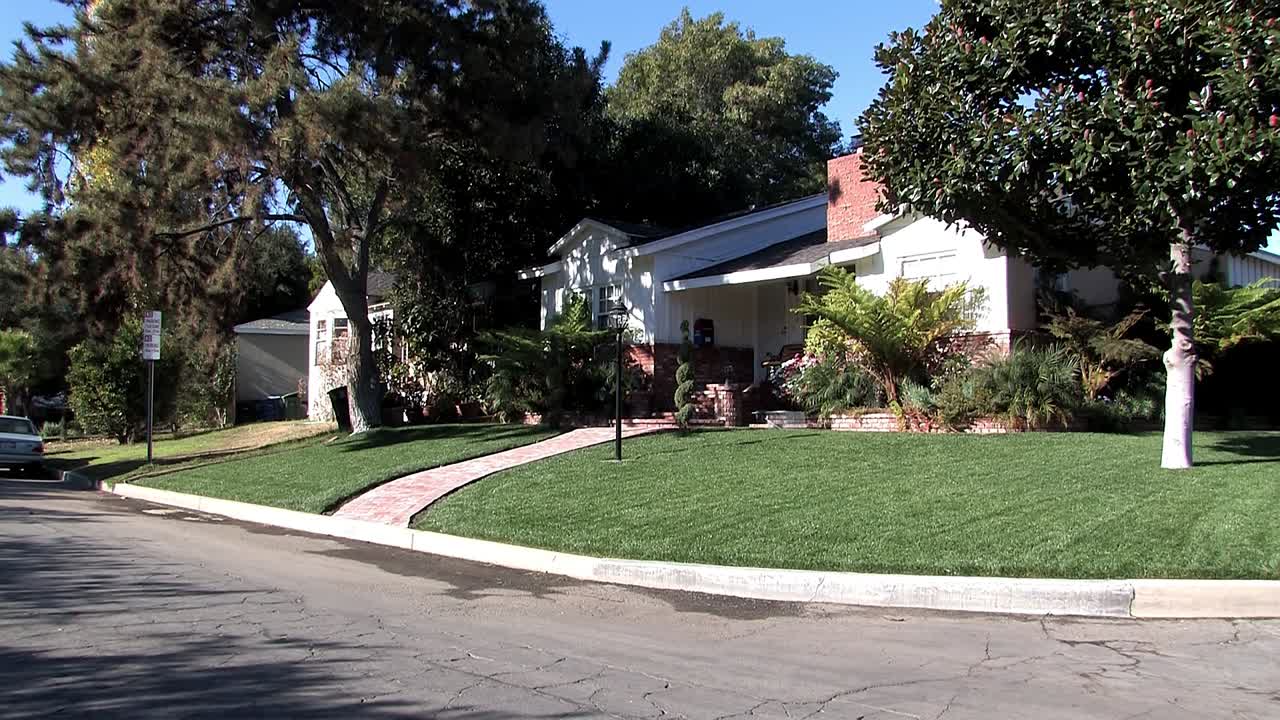 Typical suburb near Burbank in California, USA