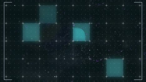animación de escaneo de alcance y placa de circuito de computadora con procesamiento de datos