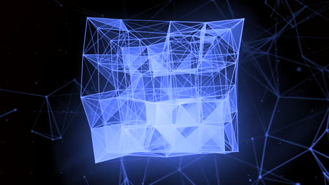 abstract glowing 3d polygonal structure