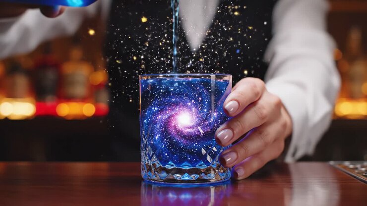 Creazione di cocktail cosmici