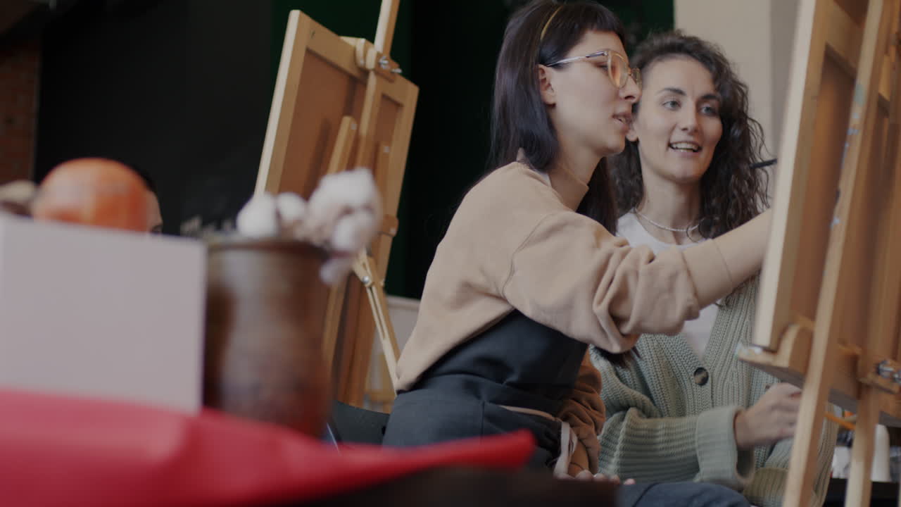 Women Painting in an Art Class