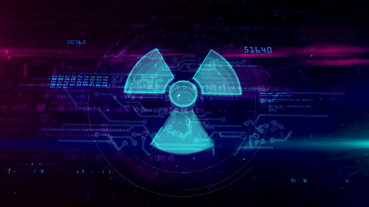 핵 경고 기호 홀로그램