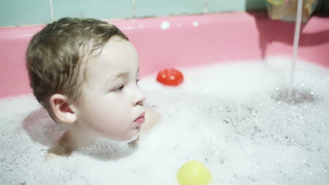 boy in the bath