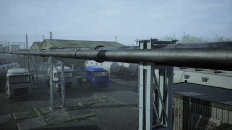 details with the equipment in an oil refinery