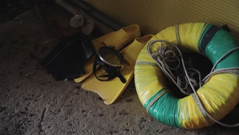 diving gear, masks and flippers used by japanese female ama divers 4k