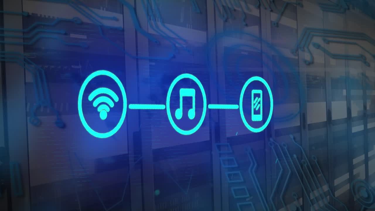 animación de texto a través de los servidores de hombre caucásico.