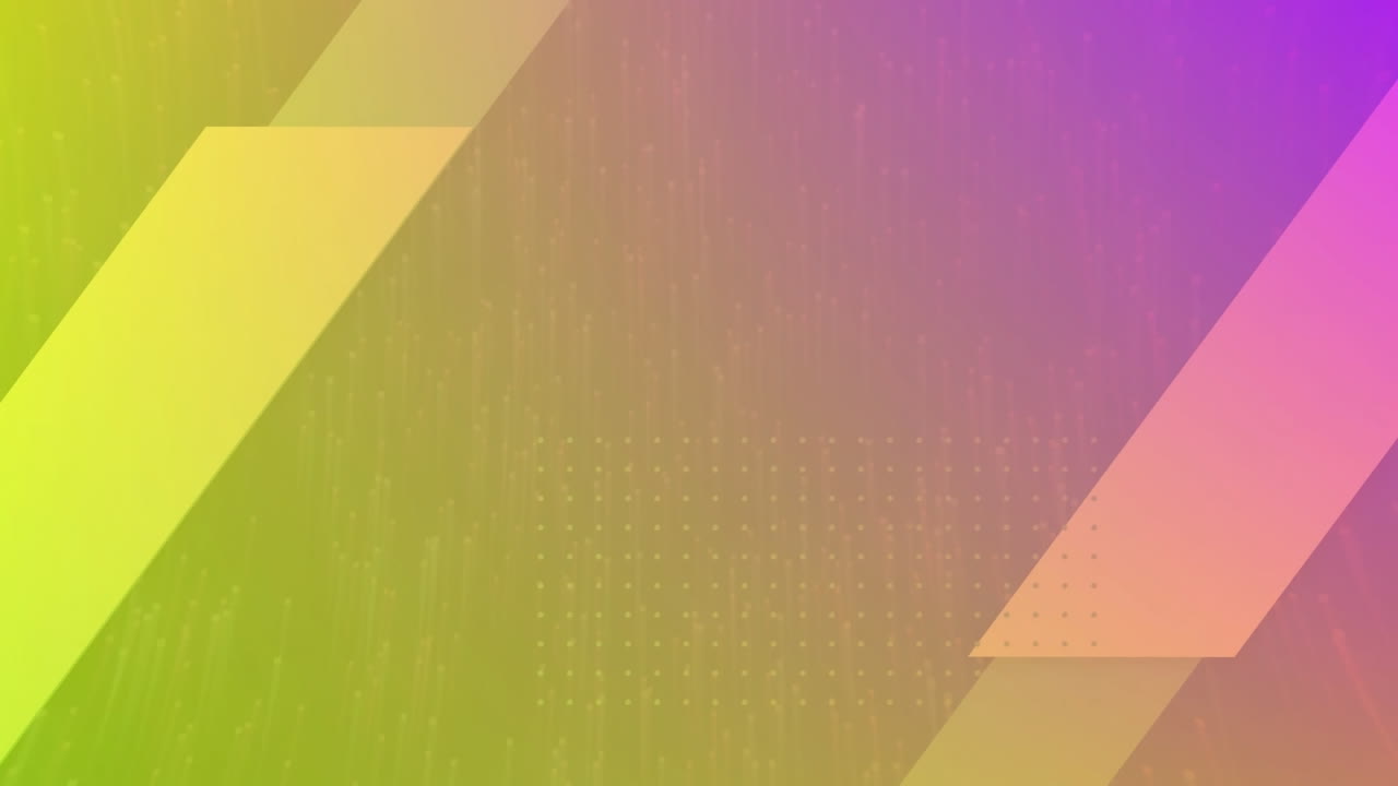 Animação de formas abstratas com espaço para texto em fundo verde para rosa