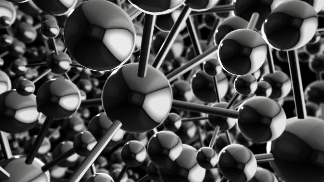 Abstract Chrome Atoms Background Loop