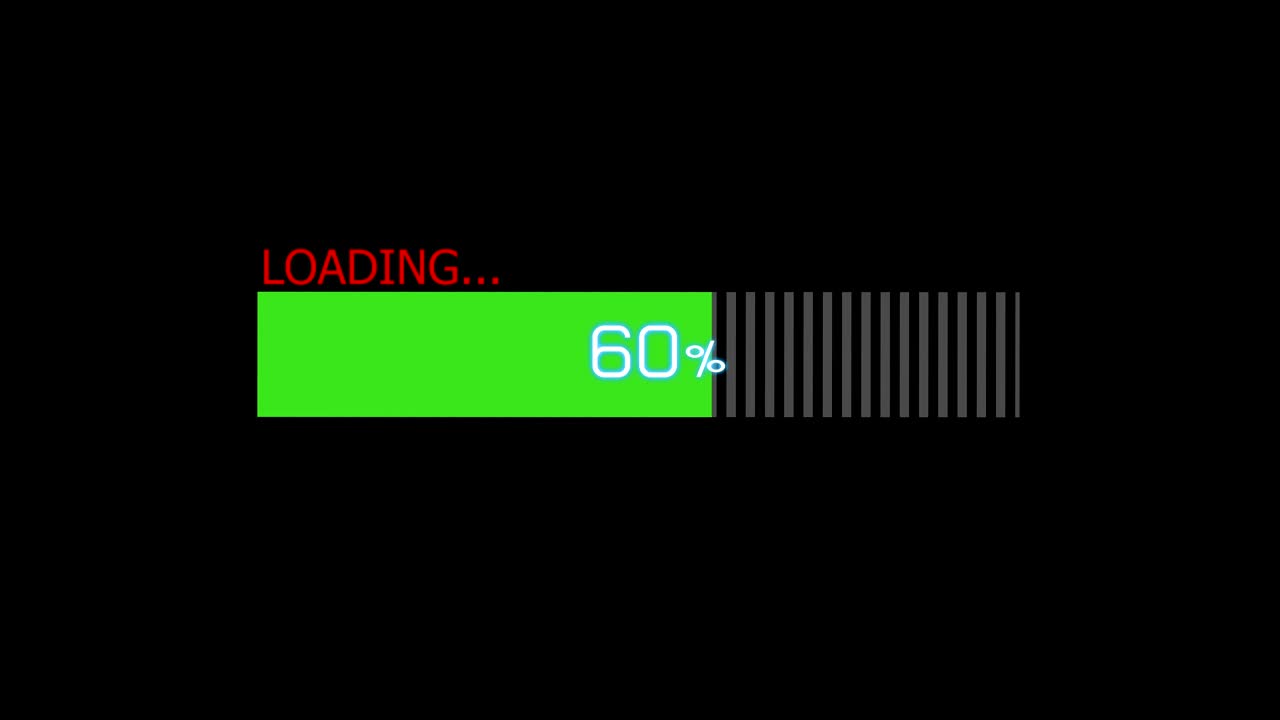 Loading Transfer Download Animation with 0 to 100%