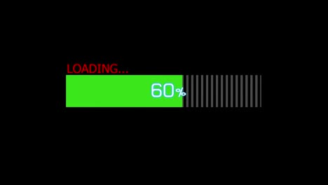 loading transfer download animation with 0 to 100%