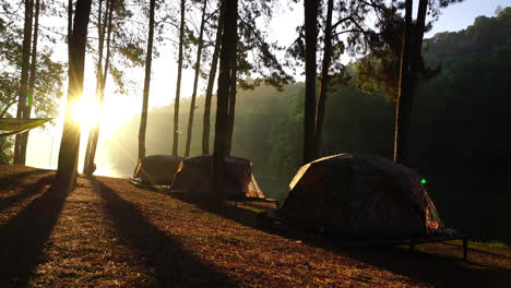 amanecer de la mañana en pang oung, mae hong son tailandia