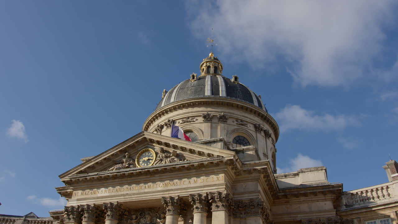 The Institut de France Dome In Paris, France. Close-up Shot