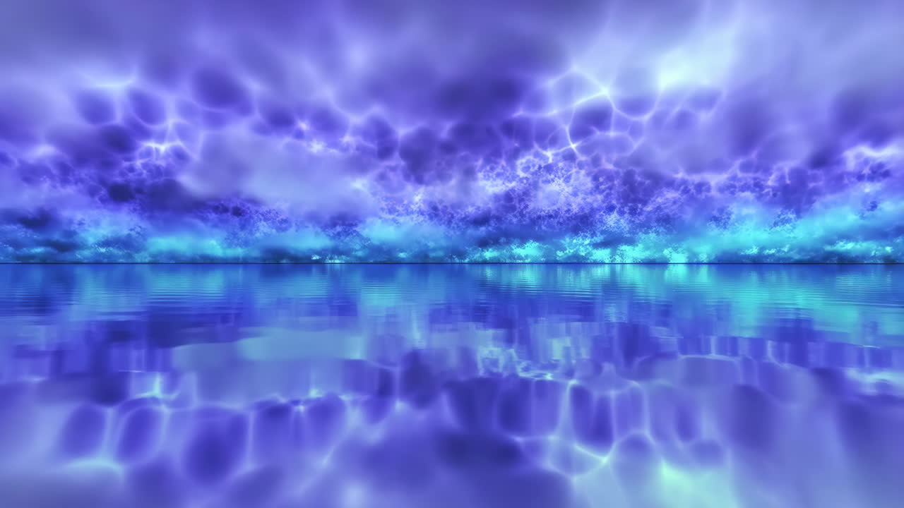 Abstract Luminous Sky and Water Landscape