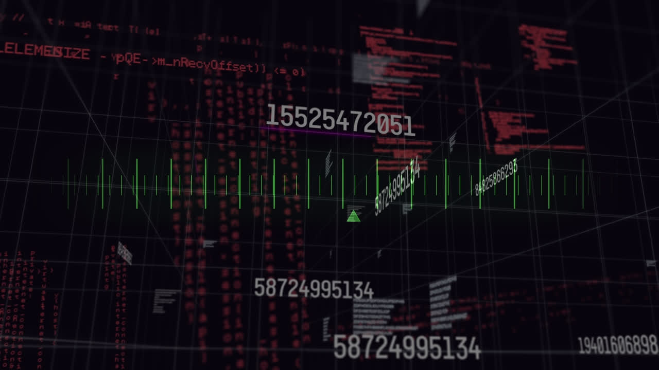 Animation of data processing over lines