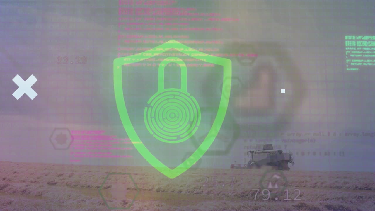 animación del candado de seguridad, procesamiento de datos, globo, servidores de computadora.