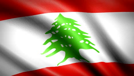 lebanon flag. seamless looping animation. 4k high definition video