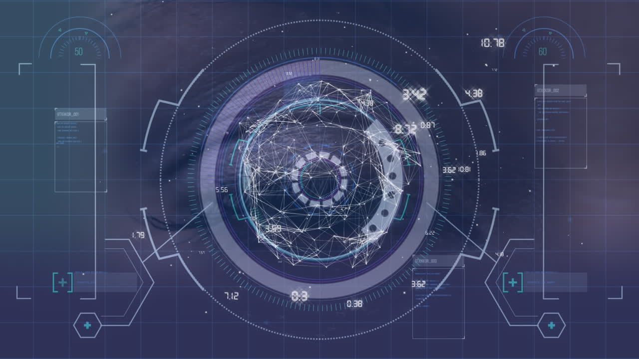 범위 스캐닝과 그리드 상의 데이터 처리의 애니메이션