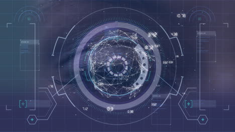 animation of scope scanning and data processing over grid