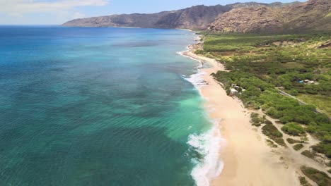 flyover of the coastline on the west side of oahu