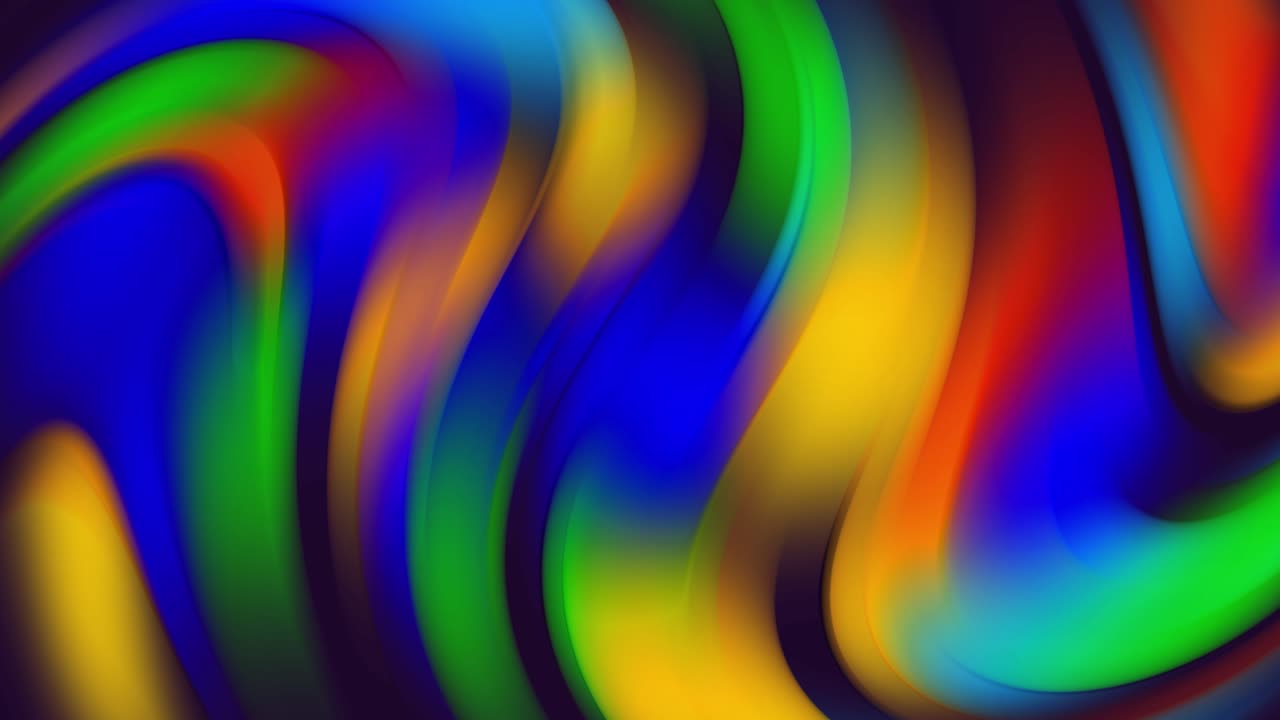animación en bucle sin fisuras de ondas coloridas abstractas girando sobre un hermoso fondo líquido
