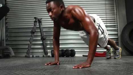 fit man doing push ups