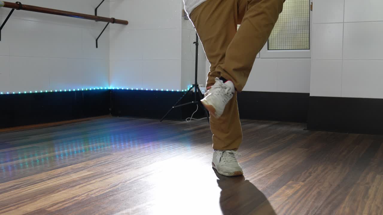 Dancing in a studio