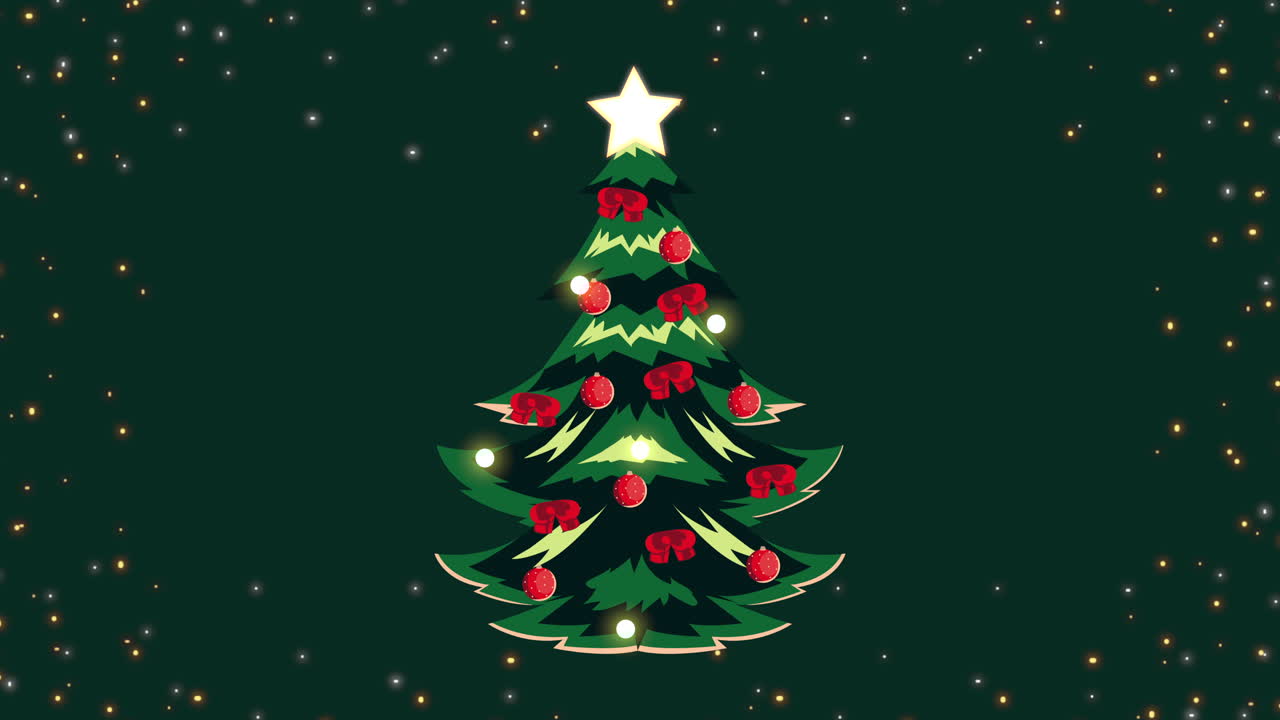 소나무와 함께 메리 크리스마스 애니메이션