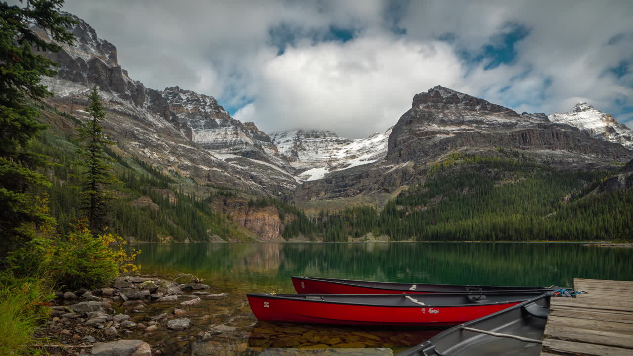 Time-lapse, Magico Lago O'Hara, Parco Nazionale Yoho, Canada