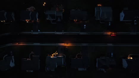 dark american neighborhood at night