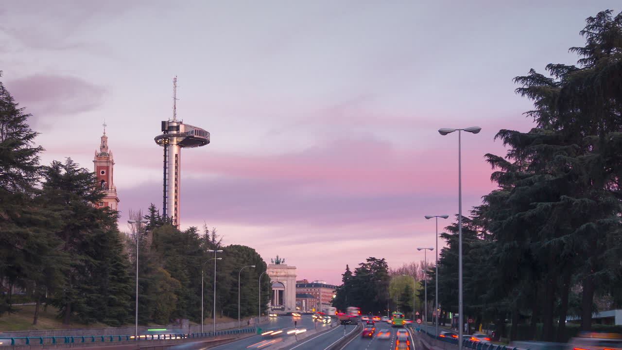moncloa, 마드리드의 일몰