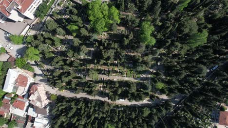 aerial view emir sultan mausoleum