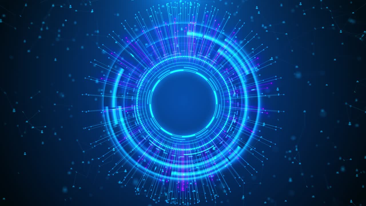 Digital 4k futuristic tunnel metaverse ai cyberpunk big data deep learning scifi hologram tunnel 3d