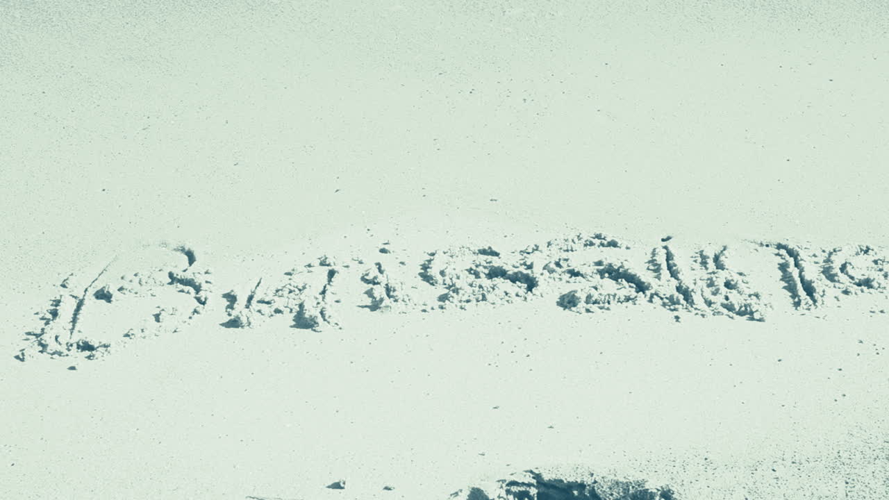 Inscription business on sand. The inscription business on sand washes off