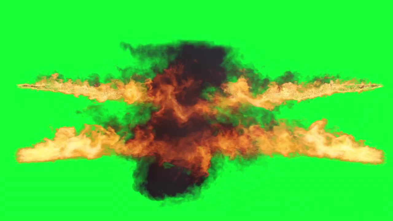 Explosion on Green Screen