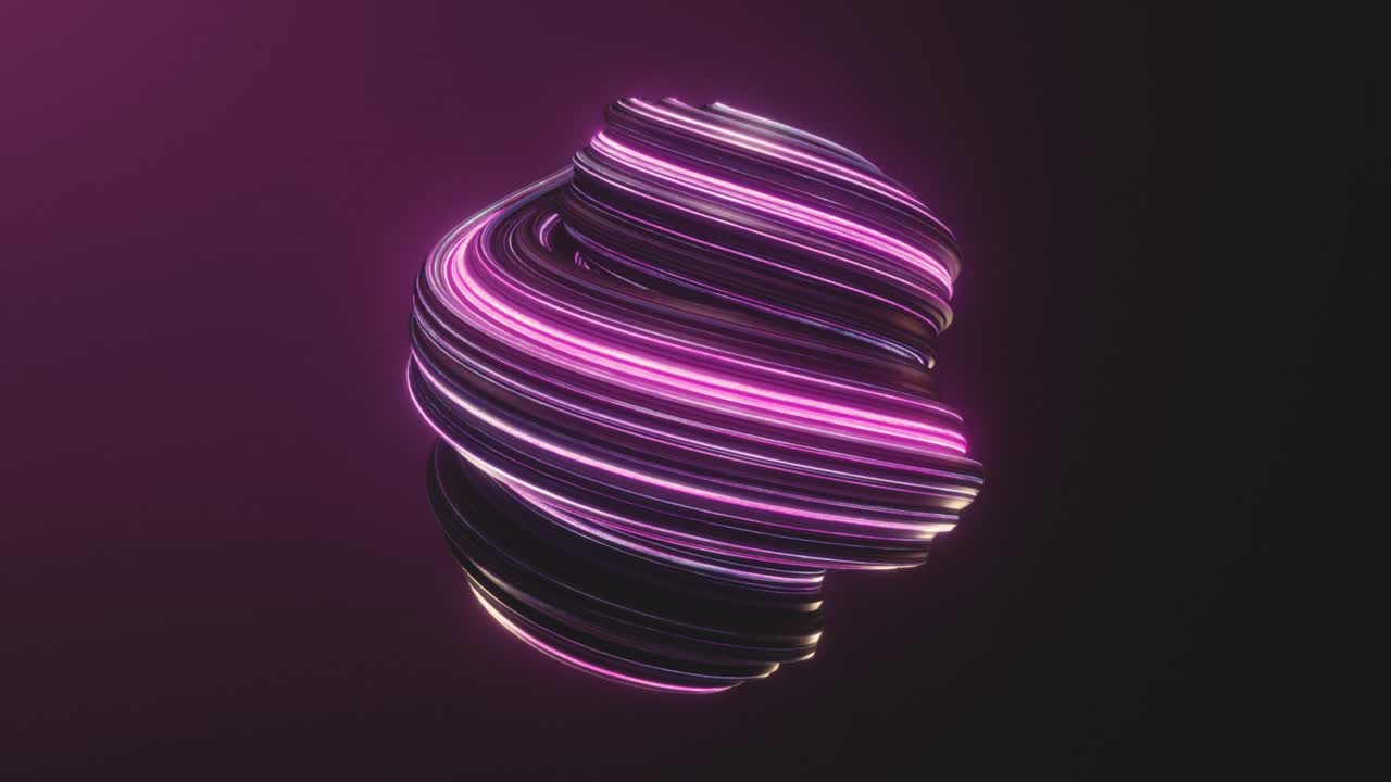 animación 3d abstracta, forma retorcida giratoria, diseño de fondo en movimiento,