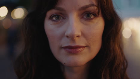 close-up-portrait-of-beautiful-brunette-woman-staring-looking-serious-at-camera-thoughtful-pensive