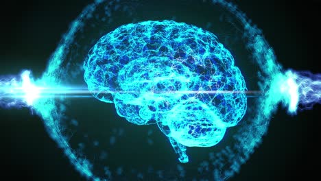 visualización del cerebro, inteligencia, mente artificial, cibernética, realidad virtual