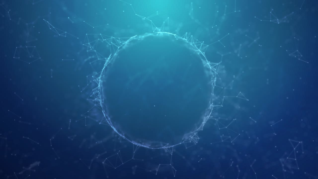 Abstract Network Circle Background