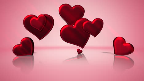 Red-Valentine-hearts-on-pink-gradient-stage